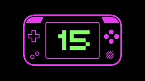 20 second countdown game console screen