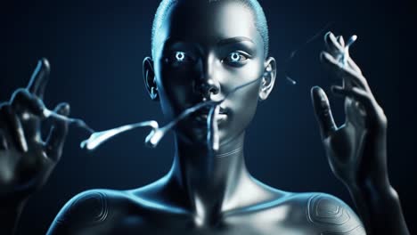 cybernetic woman portrait