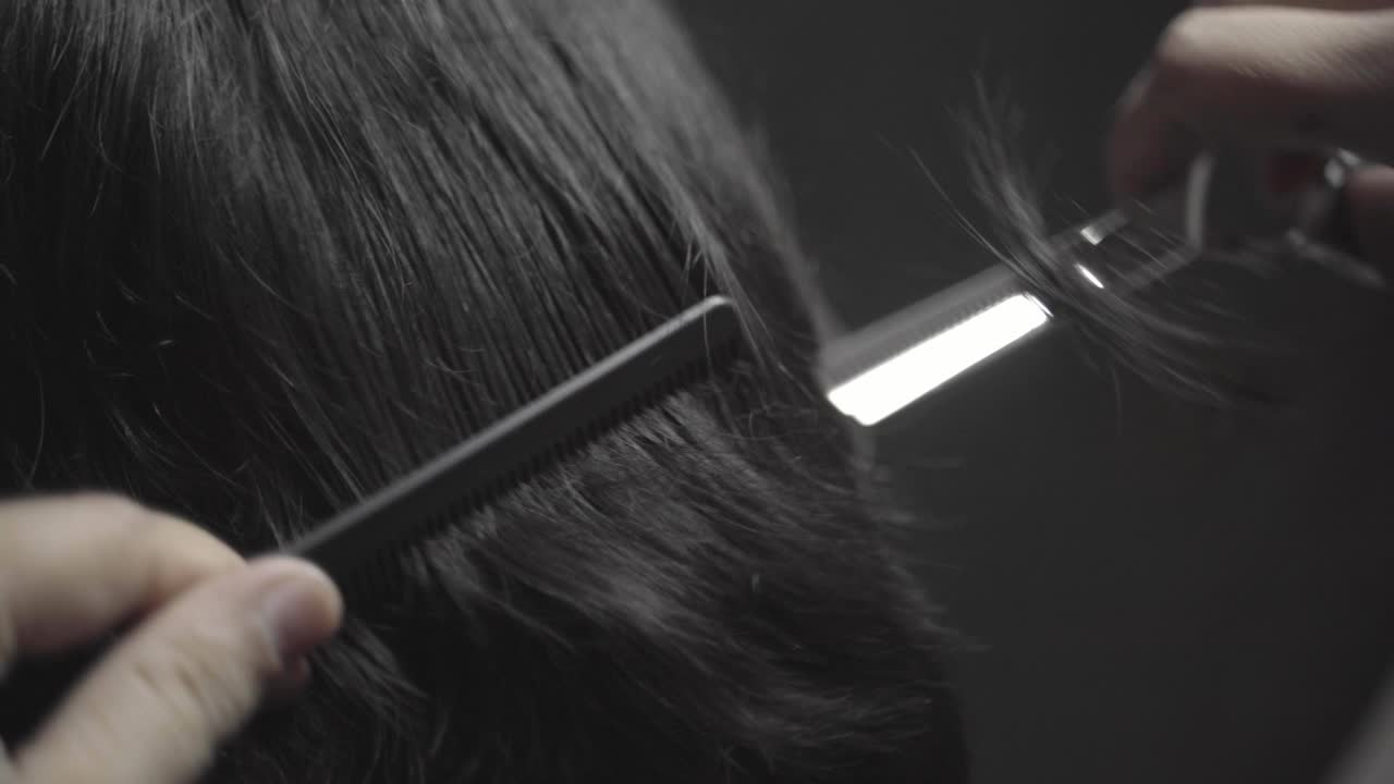 미용사 절단 및 스타일링 남자 머리, 현대적인 이발 및 정리