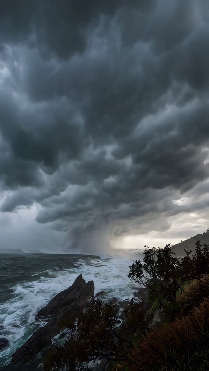 Paesaggio marino tempestoso