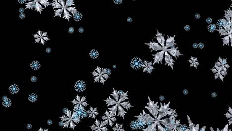 animación de paisajes nocturnos de invierno
