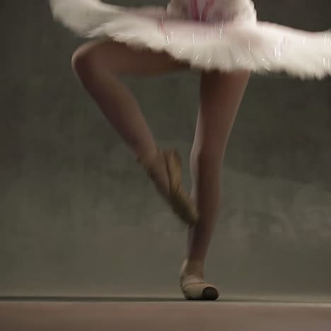 ballerina dancing in studio