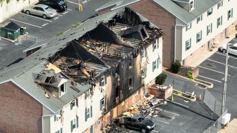 apartment building after house fire