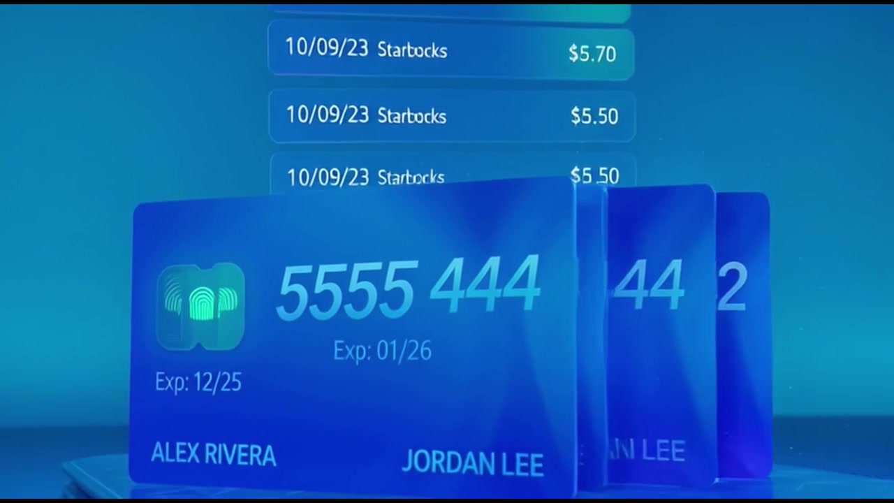 Digital Credit Cards and Transaction History Interface