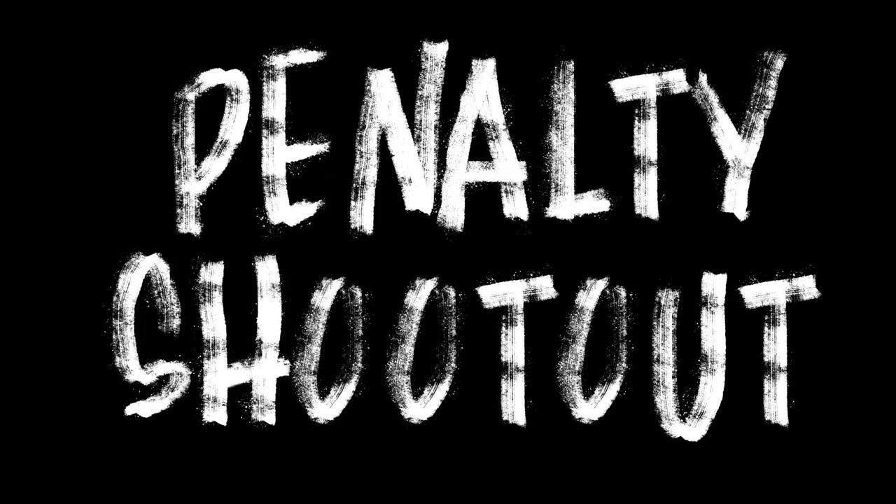 Animovaný text „Penaltový rozstřel“ s efektem tahu štětcem