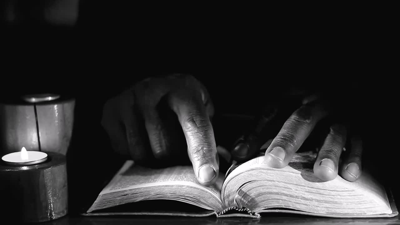 praying to God with bible faithfully worshipping with people stock footage stock video