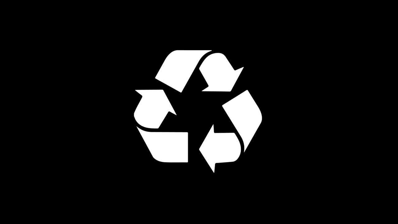 las flechas triangulares reciclan el icono vintage twitched mala animación de señal.