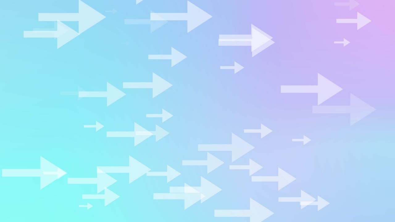 4k flechas abstractas que van hacia la derecha, animación en bucle, fondo de gradiente