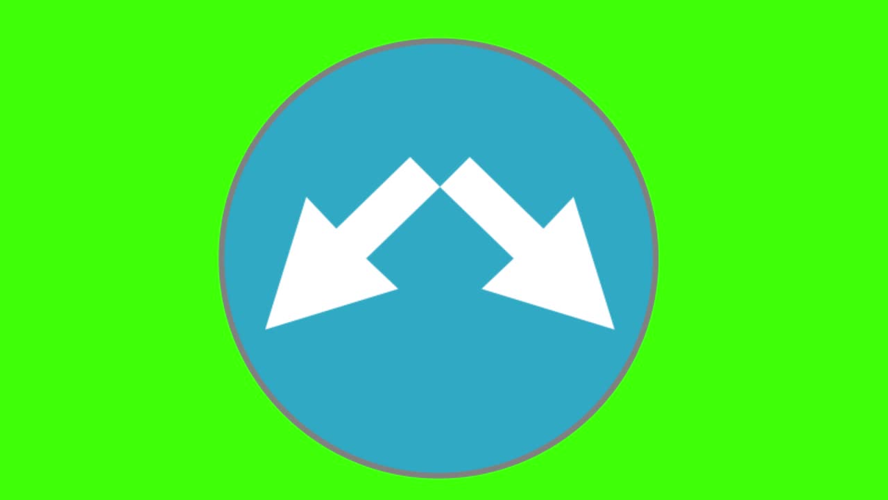 Green screen , road signs icon , pass either side