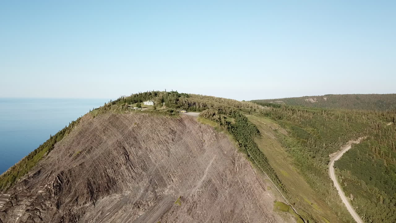 el pueblo de mont-st-pierre en gaspésie quebec canadá imágenes aéreas