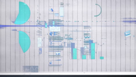 animation of statistics on white background