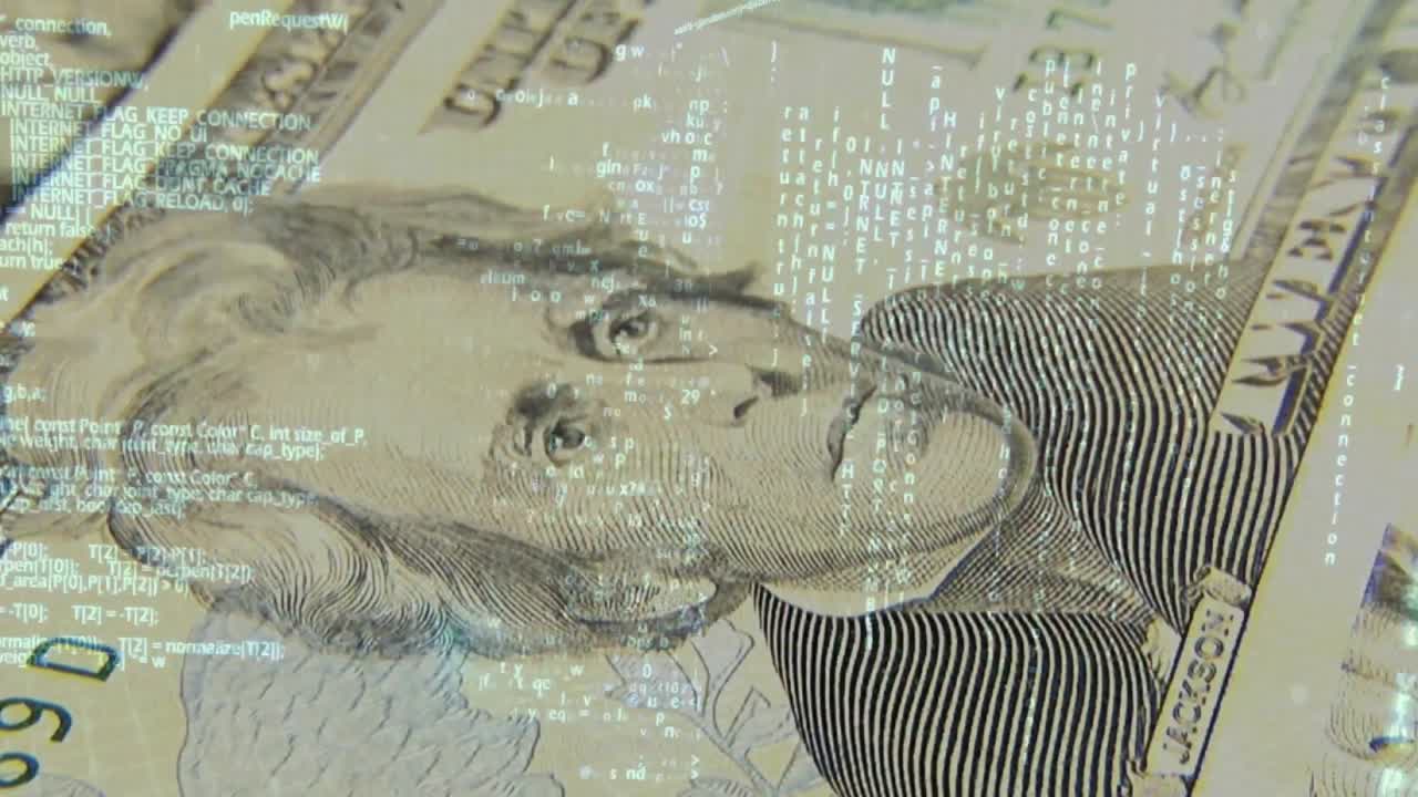 코드 가 있는 달러 지폐