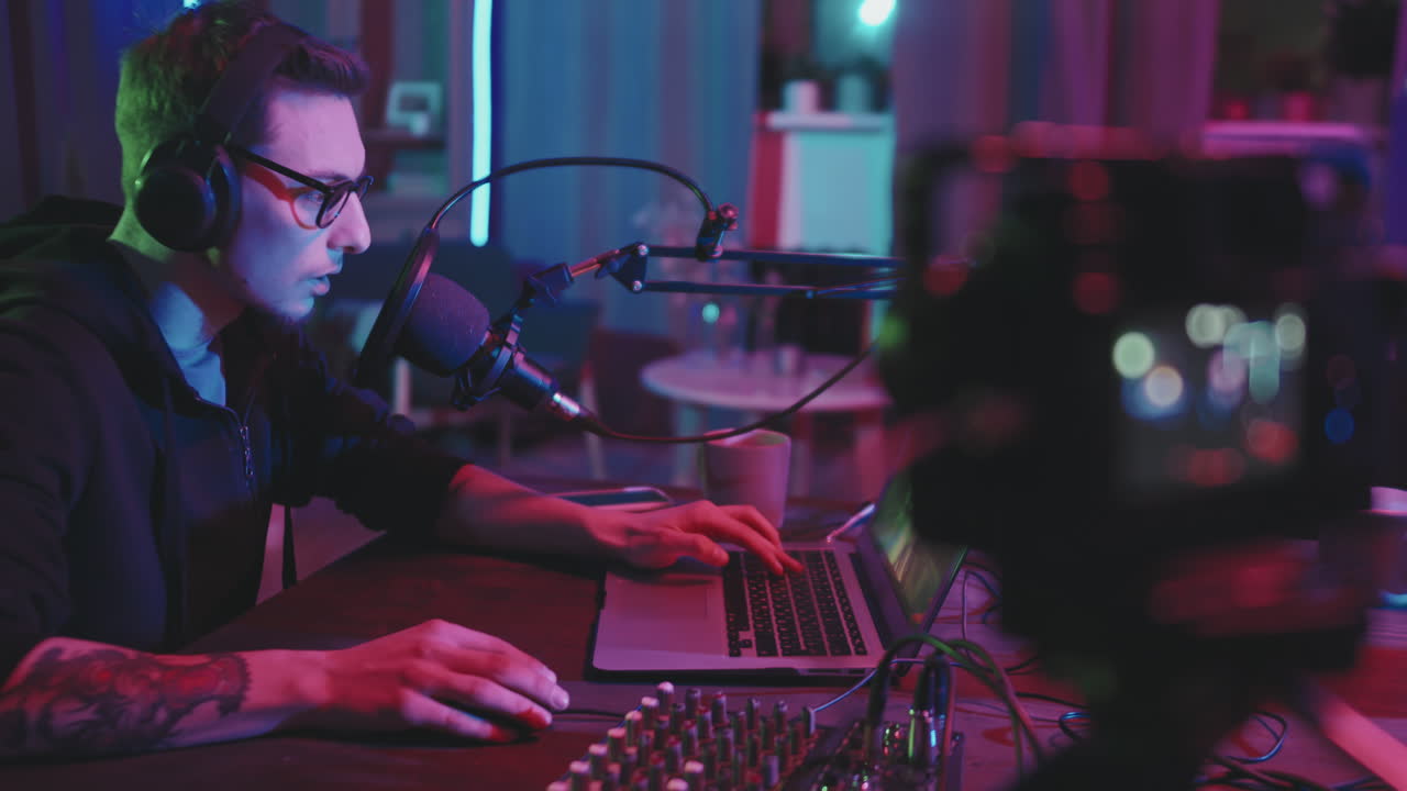 Man Playing Video Game on Camera