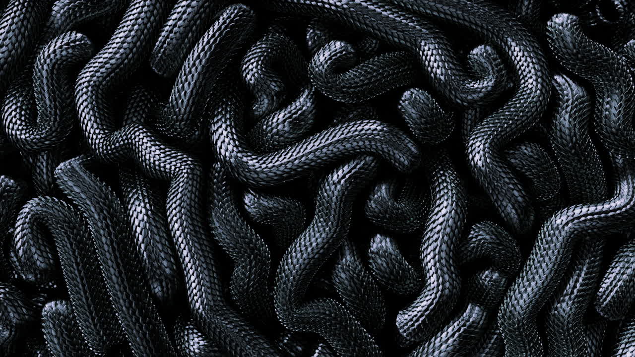 Metal texture dragon scales background. Lively coiled silver snakes