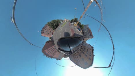 little planet format of munich in germany