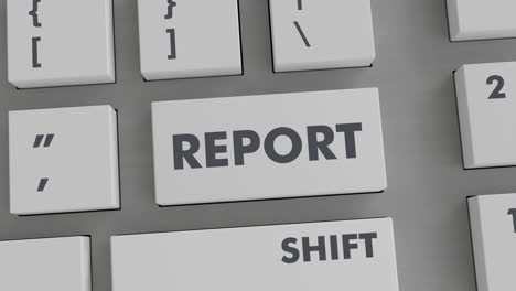 pulsación del botón de informe en el teclado