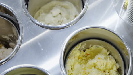 exhibición de helados