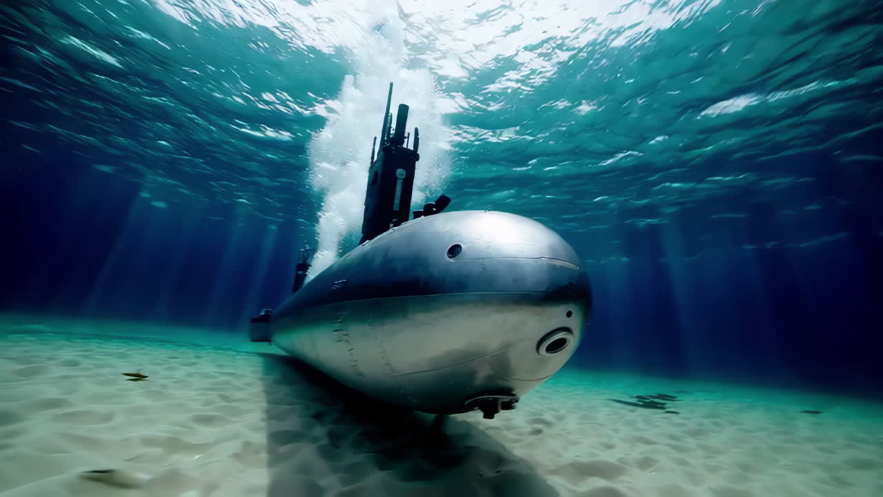 빈티지 잠수함 수중