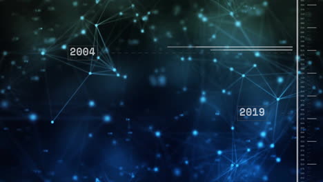 animación de formas que se mueven sobre el procesamiento de datos