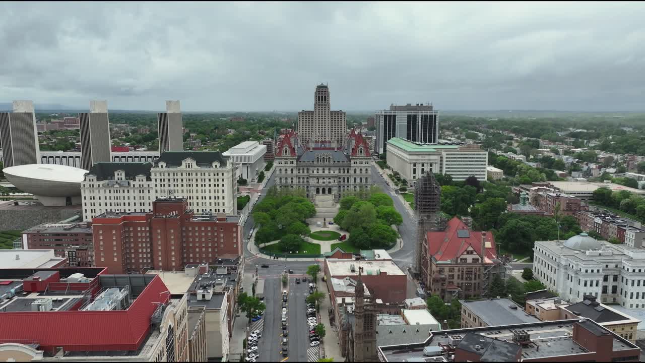 Aerial view of downtown Albany New York