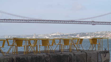 restaurant over the river tejo in portugal