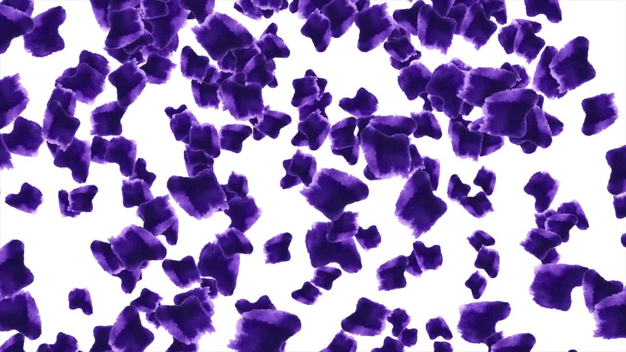 수채화 (watercolor) - 색 바탕에 고립된 파란색 추상화 된 잉크 스트로크를 수채화 종이에 설정합니다. 잉크 스트로크. 평평한 종류의 브러시 스트로크. 파란색 수채화 스플래터.