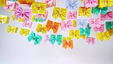 colorful gifts with bows