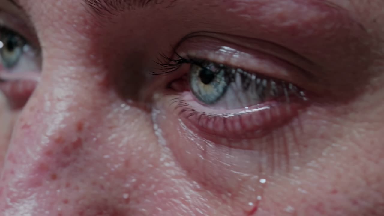 An incredibly emotional moment has been beautifully captured, showcasing how tears can unveil the profound feelings and vulnerabilities of an individual