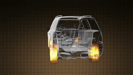 el auto gira el bucle.