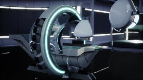 futuristic mri magnetic resonance laboratory