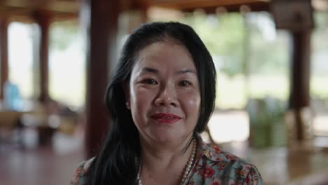 portrait of a smiling asian woman