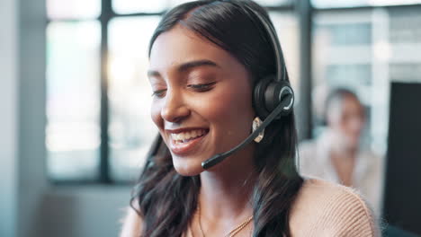 a customer service representative at work