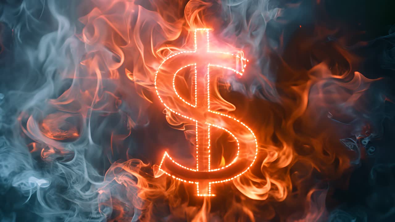Burning Dollar Sign