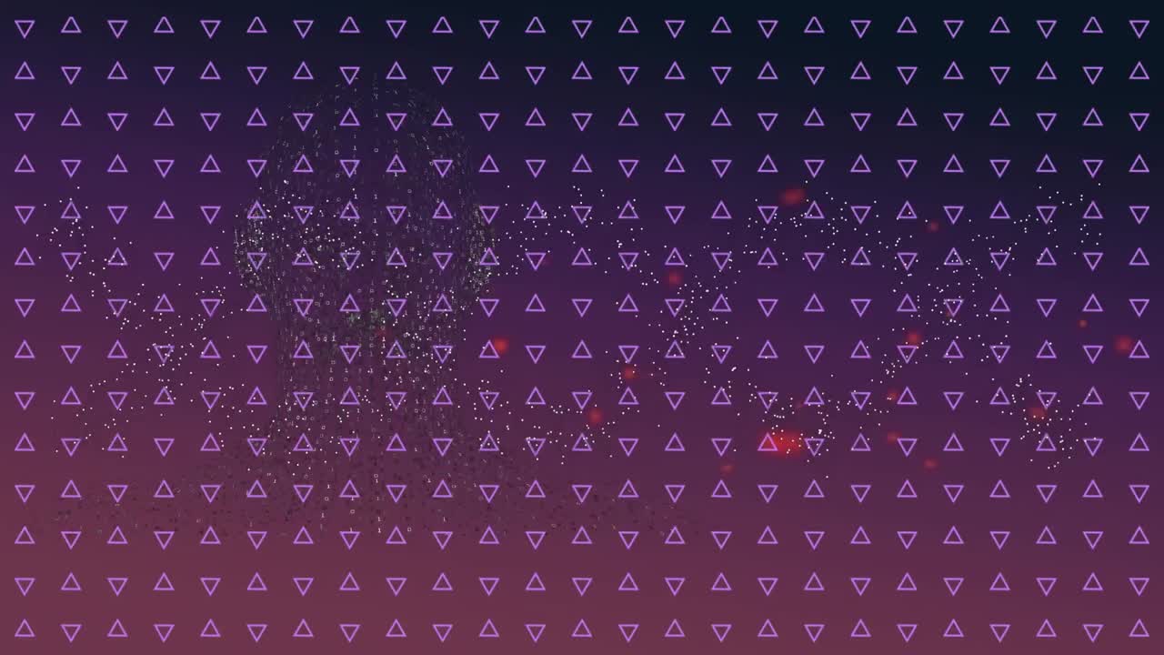 animación de la hélice del adn, el círculo, la forma geométrica sobre nucleótidos flotantes sobre un fondo abstracto
