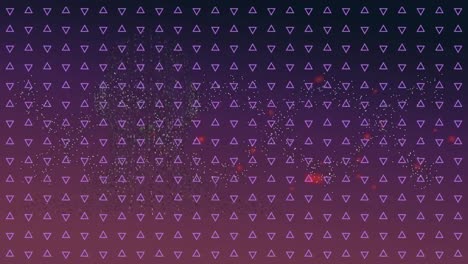 Animation-Von-DNA-Helix,-Kreis,-Geometrischer-Form-über-Schwebenden-Nukleotiden-Auf-Abstraktem-Hintergrund