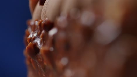 close-up of chocolate ice cream