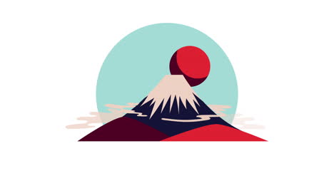 ilustración del monte fuji