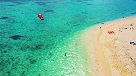 Kitesurfing-Le-Morne,-Mauritius