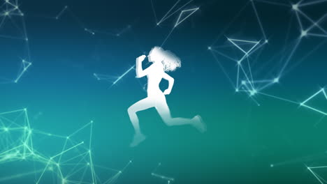 Illustration of a running woman