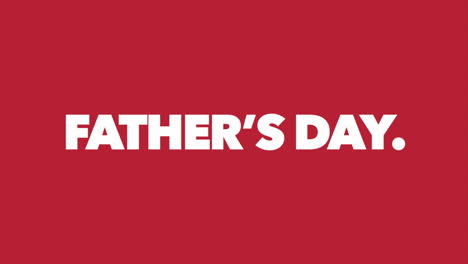 modern fathers day text on fashion red gradient