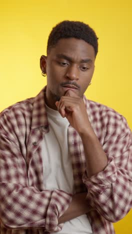 man with various facial expressions