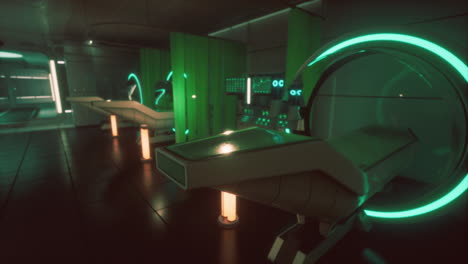 sala de exámenes médicos futuristas