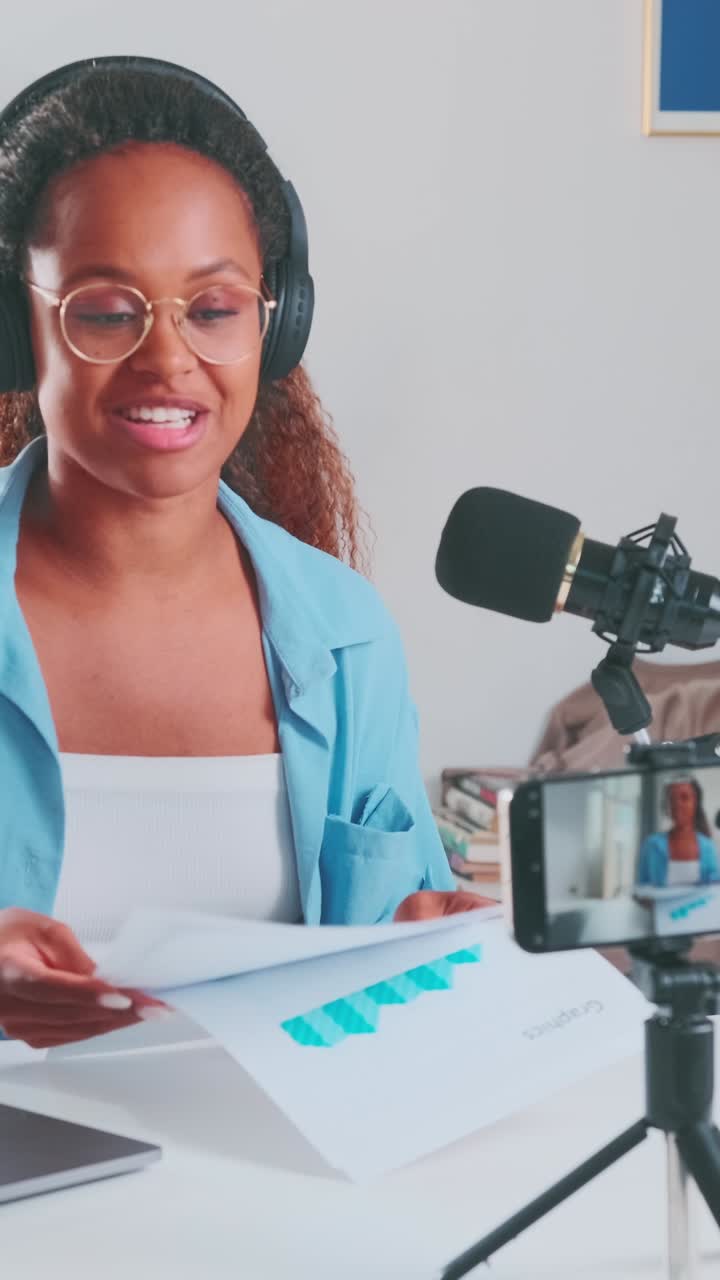 Engaging podcast session with a lively host sharing insightful stories