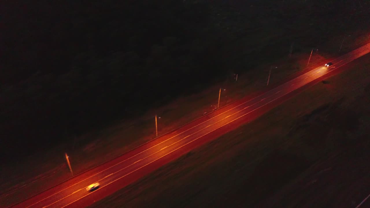 밤 비행 드론 영상