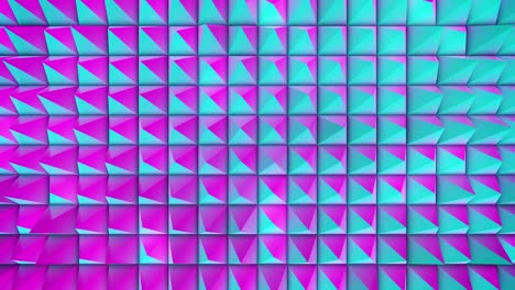 cuadrícula de puntas oscilantes rosadas y cianas