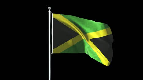 animación de fondo de la bandera de jamaica en 4k