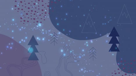 Animation-Des-Weihnachtsbaummusters-Auf-Weißem-Hintergrund