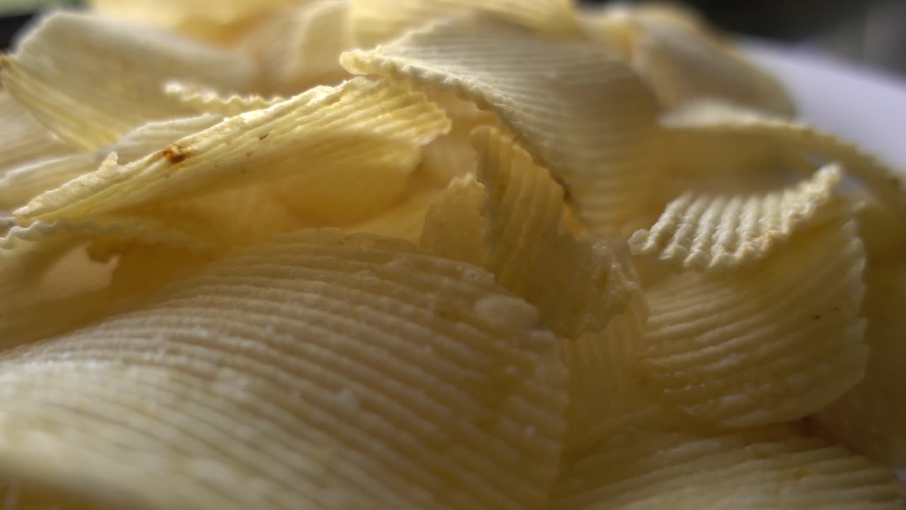 Potato crips snack. Processed food