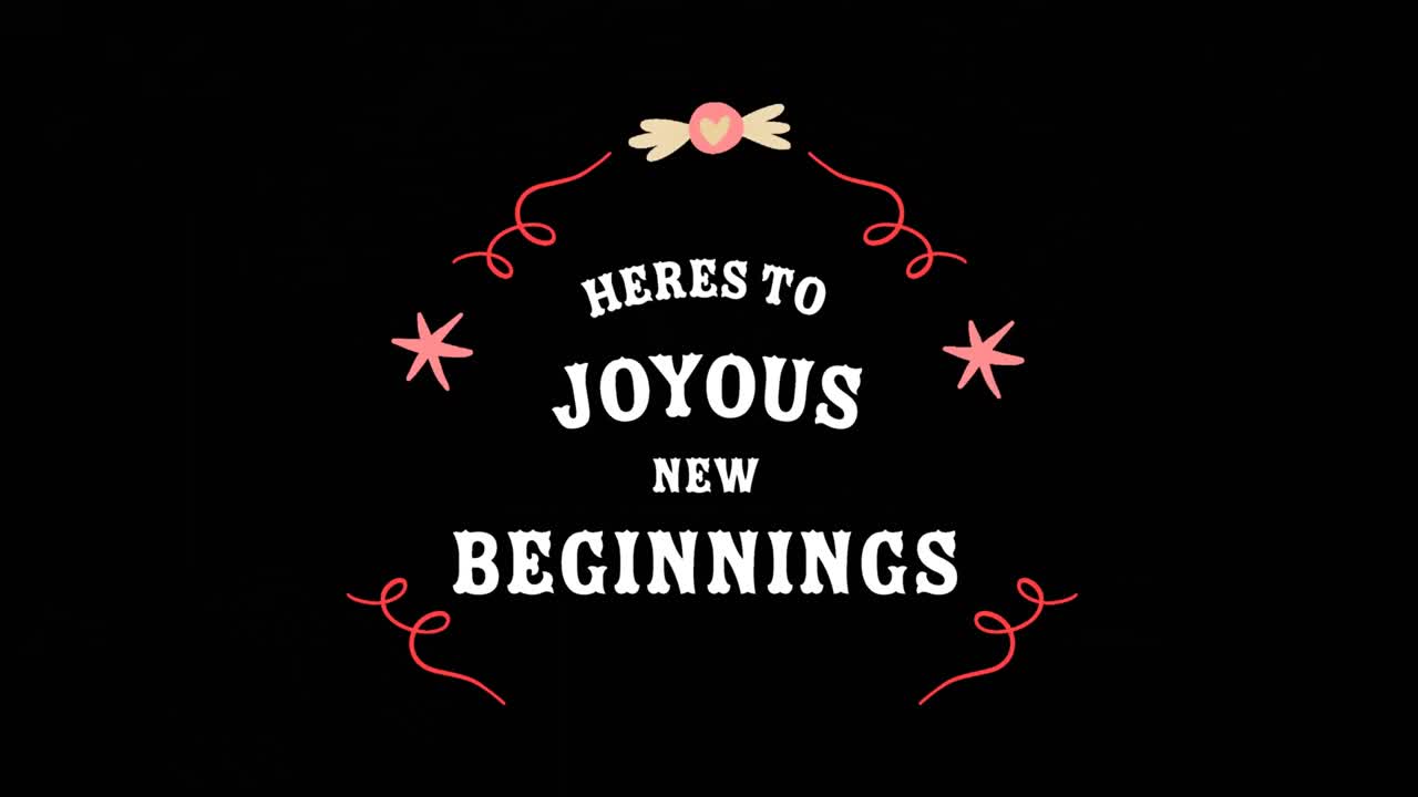 크리스마스 에 검은색 배경 에 있는 메리 크리스마스 텍스트 의 애니메이션