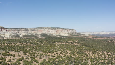 cliffs in the hot dry deserts of southwest utah - aerial with copy space